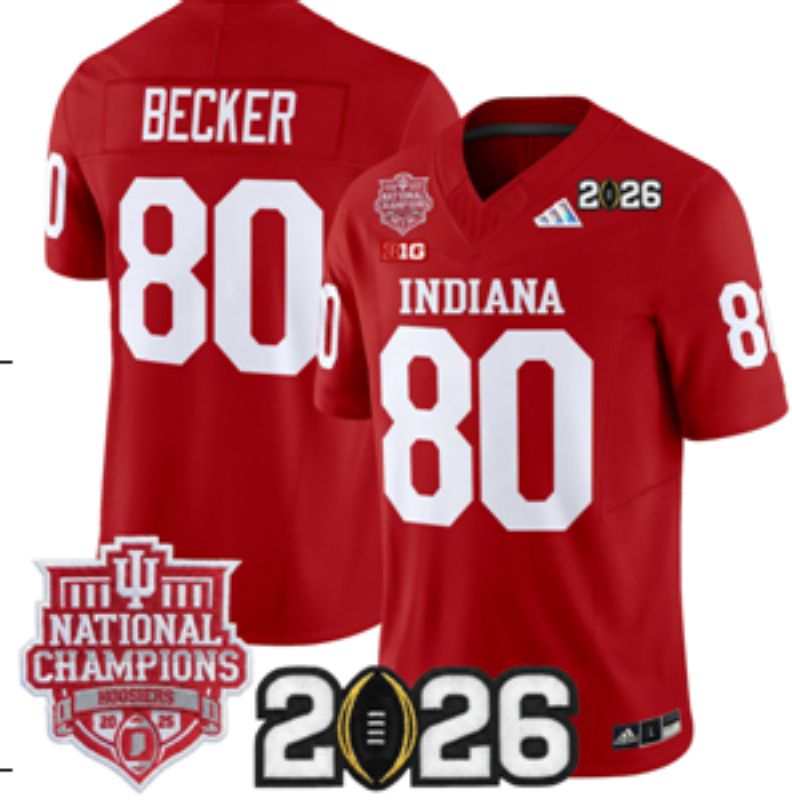 Men 2026 Ohio State Buckeyes #80 Becker Red Limited NCAA Jersey 072